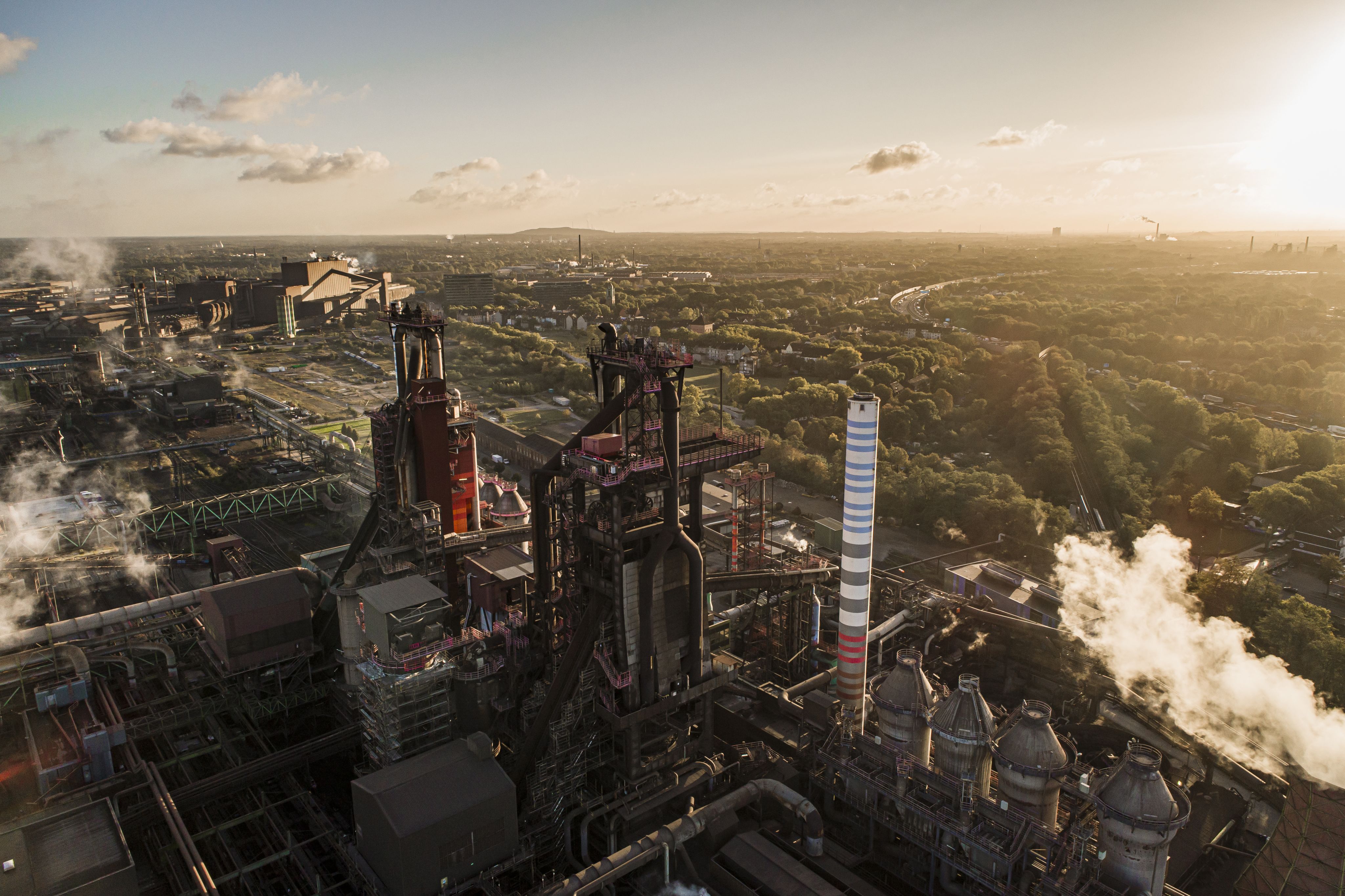 Aerial view of thyssenkrupp Steel plant